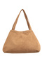 Velvet Camel Color Corded Fabric Velvet Expandable Cloth Bag - 5