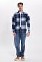 Men's Slim Fit slim fit checkered winter lumberjack shirt - 3