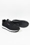 Unisex Black White Lace-Up Mesh Breathable Comfortable Sole Walking Sneakers Sneakers - 6