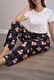 Women's Comfortable Fit Elastic Cotton Teddy Pajama Bottoms - 5
