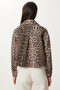 Leopard Patterned Gabardine Jacket Lgp0032 Black Beige - 5