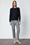 Buttoned Knitwear Sweater with Stone Collar - 4