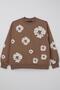 Locoloco Girl's Sweatshirt Flower Printed 9-14 Years Old, Brown - 5