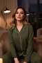 Women's Long Sleeve Buttoned Pajama Set Green 100% Cotton - 3
