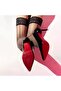 Ece's Ultra Thin Shiny Lace Detailed Above-Knee Socks W1000