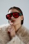 Large Framed Ford Black Framed Pink Glass Unisex Sunglasses Uv Protected