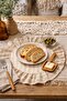 Linen Fabric American Placemat 40 cm – Ruffled Round Table Placemat, Set of 2 - 3