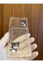 Samsung Galaxy A33 Kuromi Printed Silicone Phone Case with Card Holder - 3