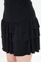 Women's Long Sleeve Skirt Layered Flounce Ruffle Lycra Viscose Mini Dress - Self Lined - 7