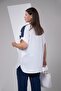 11120868 111208687 Women's Plus Size Navy Blue Plus Size V-Neck Garnished Suit - 8