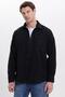 Men's Regular Fit Classic Cut Straight Pocket Dark Black Lumberjack Shirt - 2