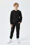 3 Thread Round Neck Plain Unprinted Thick Winter 4 Pieces Boys Tracksuit Set - 5