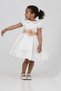 1-5 Years Old Special Design Rose Detailed Belted Girls' Satin Evening Dress Ball Gown 7152 - 3