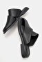 Spencer women's genuine leather slippers black - 8