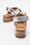 Santiago Coated Genuine Leather Sandals Lame - 6