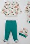 Baby Boy Hospital Release 8-Piece New Year's Themed Pine & House Patterned 0-3 Months, Cream - 3