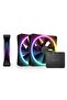 مجموعة F120 RGB الثنائية الثلاثية ووحدة تحكم RGB [أسود] - 4
