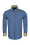 Premium Series %100 Cotton Slim Fit Double Collar Striped Shirt - 3