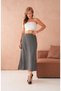 Tested Pleated Knit Skirt Midi Length