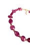 Plum Beaded Gold Detail Patterned Women's Necklace 45 cm Trendy Colorful Acrylic Shiny - 4