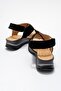 Santiago genuine leather sandals - black suede - 7