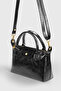 Patent Leather Black Versatile Pu Leather Crossbody Bag - 6