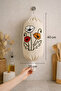 Punch Embroidered Bag Holder - Bag Organizer - Bag Organizer Linen 40X25 cm 1 Piece