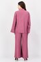 Women 2 Pcs Long Sleeve Shirt And Pants Set, Purple - 4