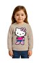 Unisex Hello Kitty Printed Children's Sweatshirt 3 Thread Raised - 2