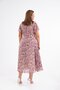 3330604 Women's Plus Size Pink Wrap-Ruffled Chiffon Dress - 8