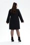 122050 Women's Plus Size Black Collar Detailed Dress - 3