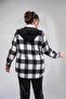 Women's Plus Size Gray Lumberjack Shirt with Pocket Detail - 6