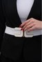 Leather Plated Elastic Belt Women's Belt Dress Belt Shirt Belt Coat Belt Body Belt - 4