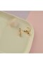 Minimal Blue Square Solitaire Charm Hoop Earrings Elegant Dangle Earrings - 5