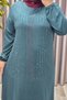 Women's Clothing Plus Size Crystal Rhinestone Dress - 6
