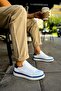 Ch979 - Santoni Gbt Sports Men's Shoes White/Blue
