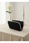 Black Silver Luxury Suede Chain Handle Women's Evening Dress Bag - 8