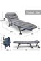 Portable Folding Camping Cot with Adjustable Backrest - 3