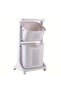 Large Capacity 2-Level Laundry Storage Trolley with Removable Bins