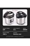 6L Electric Pressure Cooker, 1000W Stainless Steel Multi-Function Cooker with LCD Display, Non-Stick - 6