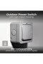 BG Electrical Single 2-Way Outdoor Weatherproof Switch, IP66 Rated, 20AX, Grey - 2