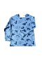 Boy's Blue Color Dinosaur and Nature Pattern Cotton Long Sleeve Pajama Set - 4