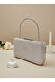 Stone Color Luxury Suede Chain Handle Women's Evening Dress Bag - 2
