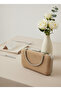 Nude Silver Luxury Suede Chain Handle Women's Evening Dress Bag - 4