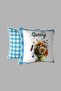 Throw Pillow Cover 2-Piece Spring Themed 45X45 Raschel Knitted Velvet Digital Printing White Piped - 8