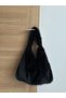 Fluffy Mellow Black Tote Women's Plush Shoulder Bag (28*44)