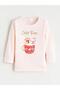 Crew Neck Printed Long Sleeve Girls Pajama Set (W5) - 2