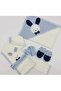 Unez Baby Girl Bathrobe Set with Rabbit Figure Pink - Blue Newborn - 3