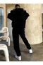 Autumn/Winter New K Hooded Sweatshirt Solid Color Set for Women - 2