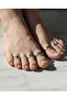 6 Pieces Toe Ring Set for Women Steel - 2